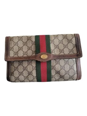 Gucci GG Supreme Clutch Bag Vintage